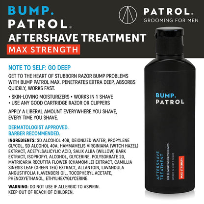 Maximum Strength Aftershave Formula - after Shave Solution Eliminates Razor Bumps and Ingrown Hairs - 4 Ounces